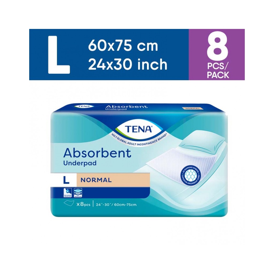 TENA Absorbent Underpad Large Normal 8s ( 60cm x 75cm ) | Shopee Malaysia