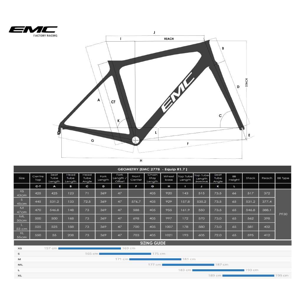 EMC EQUIP R1.7 2020 ROAD BIKE 700c Sea Blue Shimano 105 Group set 2778sb