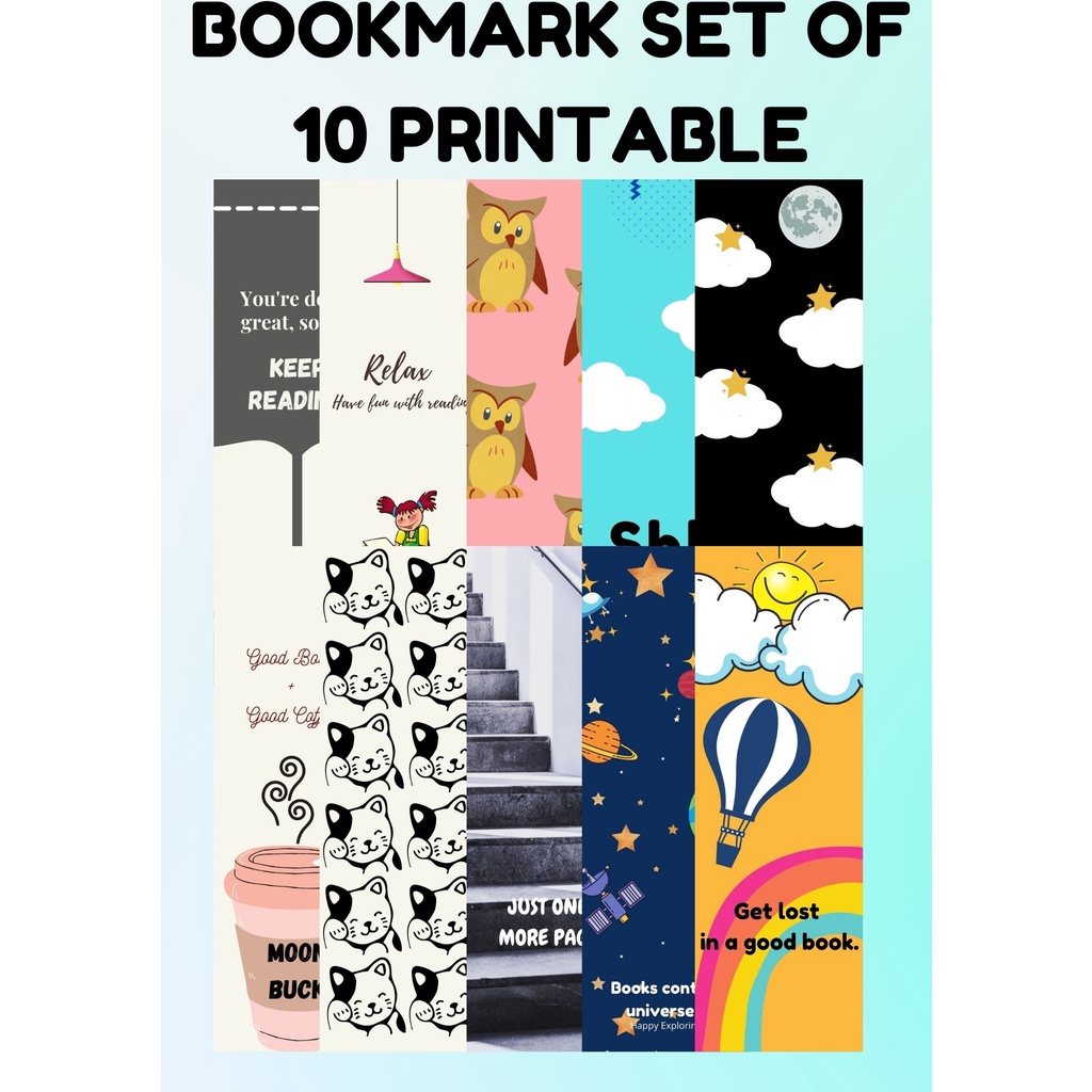 Printable Penanda Buku Murah Shopee Malaysia