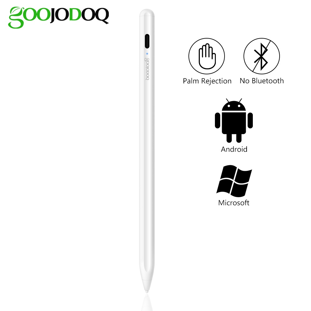 GOOJODOQ 2In1 Universal & Palm Rejection Touch Stylus Pen for Pencil