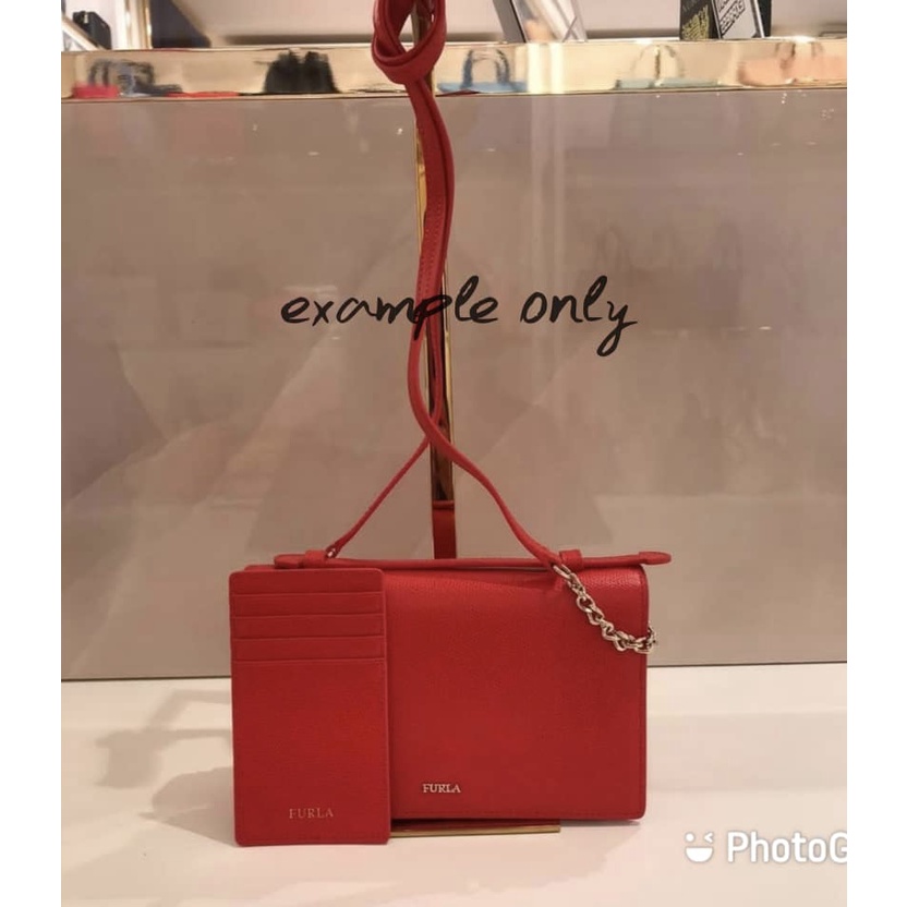 AUTHENTIC ORIGINAL FURLA INCANTO CROSSBODY NEW READY STOCK WITH CARD HOLDERS 4 SLOTS TOP HANDLE DUST BAG RED COLOUR Shopee Malaysia