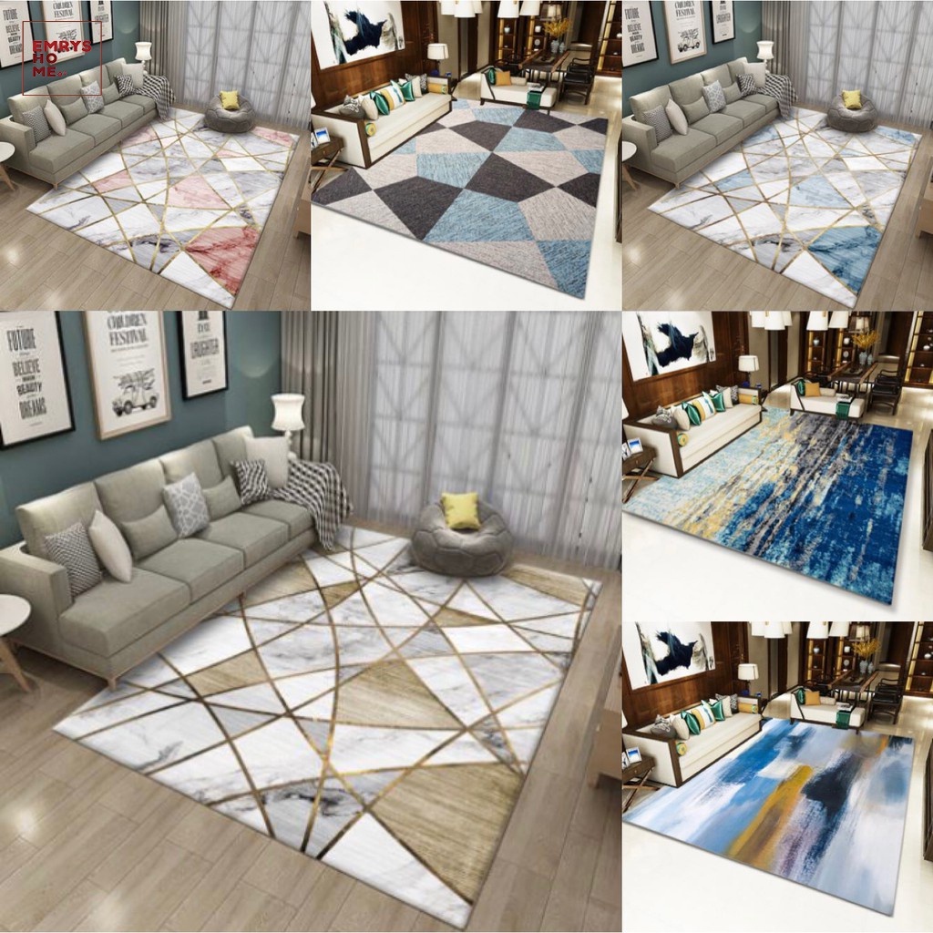 Geometric Modern Carpets For Living Room Home Nordic Carpet Bedroom Bedside Blanket Area Rug main image 0