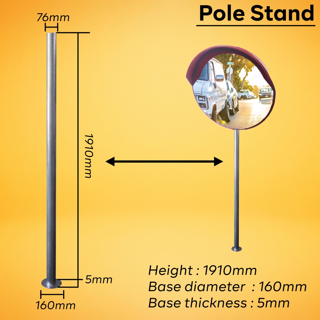 JME Ready Stock Convex Mirror Pole Stand Only 190cm Height Shopee