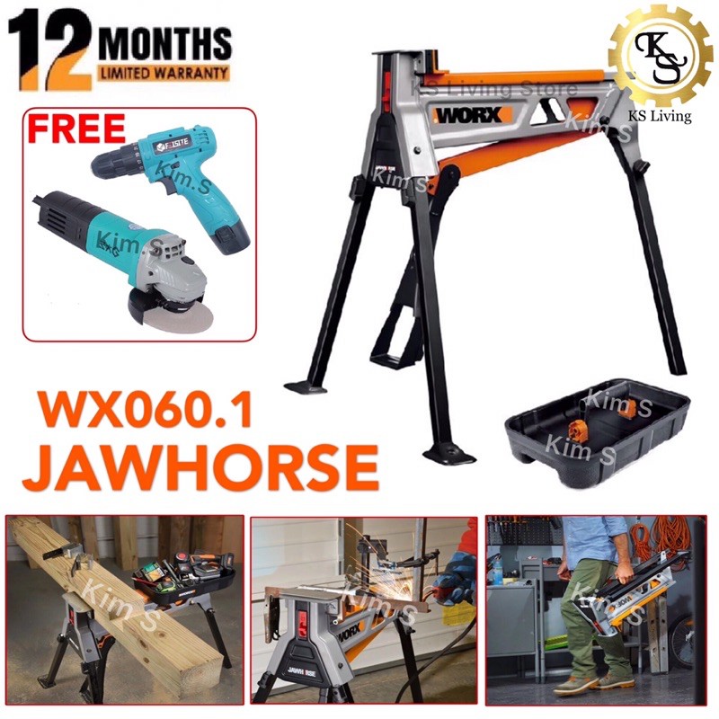 Kim.S WORX WX060.1 JawHorse Portable Clamping Work Support Station