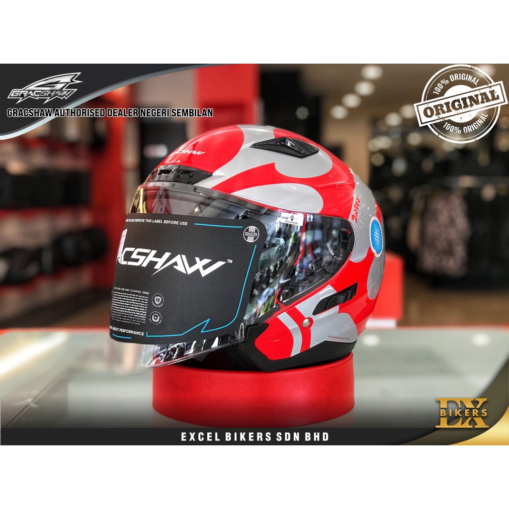 LIMITED EDITION GRACSHAW HELMET GENNEX G535 ULTRAMAN /OPEN FACE HELMET / MOTORCYCLE HELMET