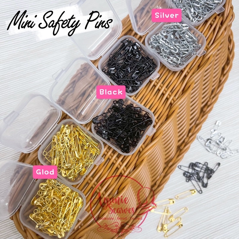 Mini Safety Pins with Container [ 50pcs ] | Shopee Malaysia