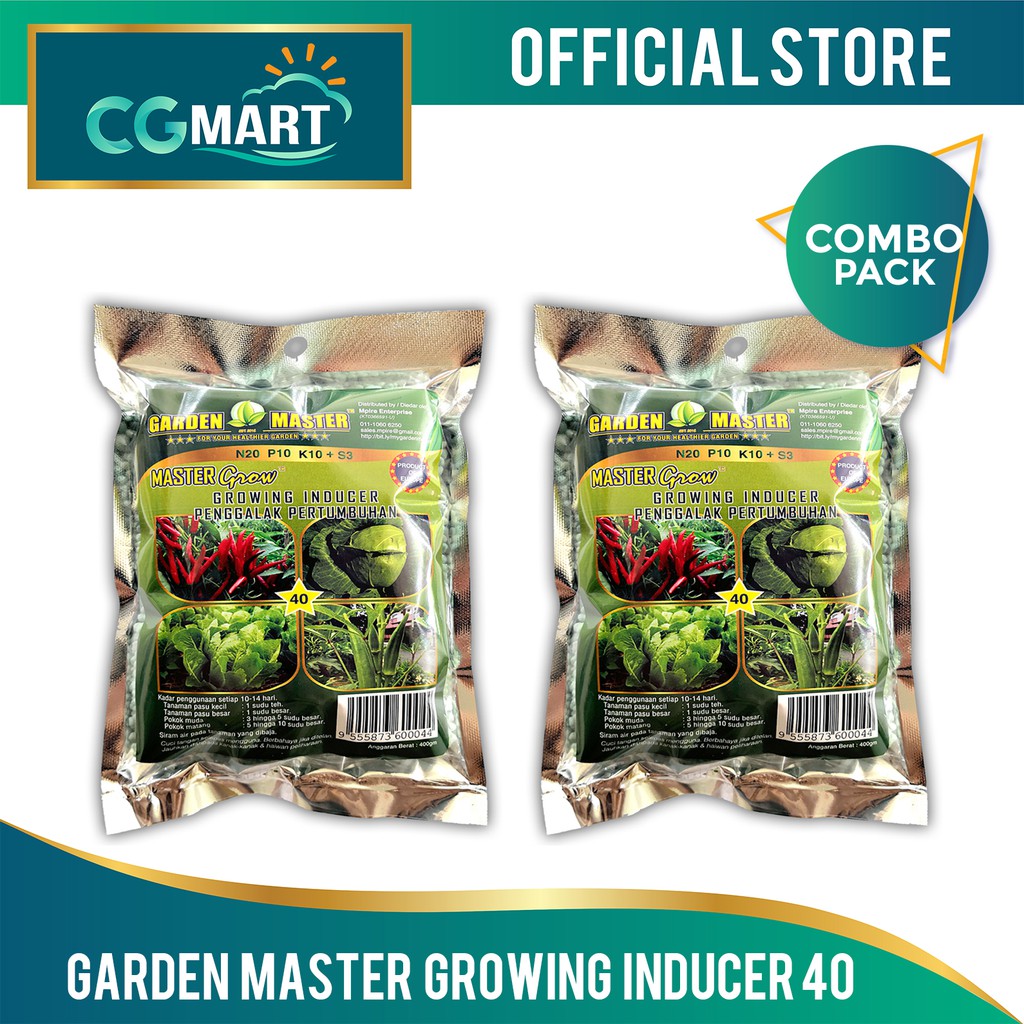 [COMBO PACK] Master Grow Growing Inducer 40 - Penggalak Pertumbuhan ...