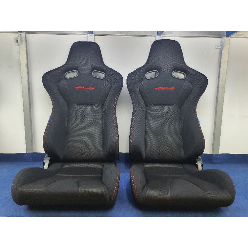 SSCUS Racing Sport SeatVIRO Fabric Bucket Seat black and black/red