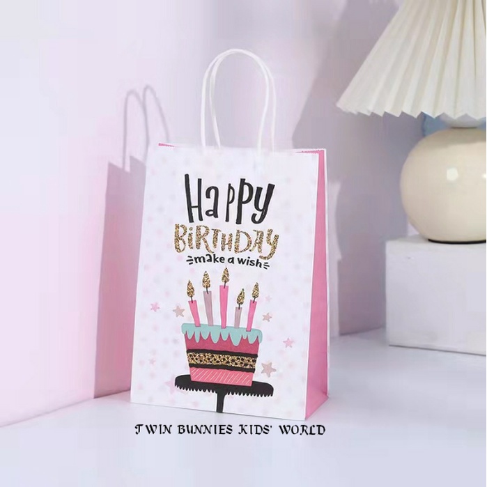 1PC Kids Cartoon Paper Bag 21x15x8cm Medium Birthday Party Paper Bag ...