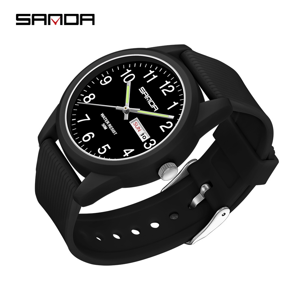 SANDA Solid Color Romantic Couple Style LED Digital Display Watch ...