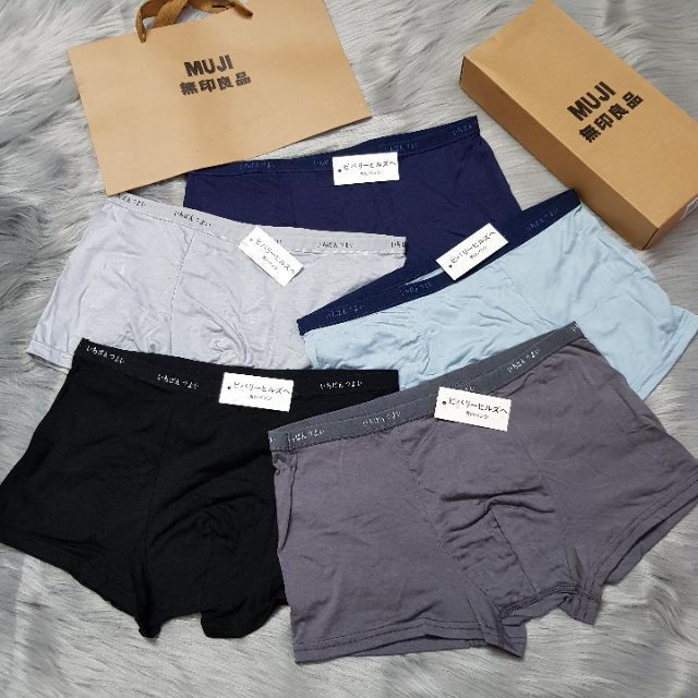 Cotton Men's 5 briefs COMBO 5 MUJI Cotton Thighs! Shopee Malaysia