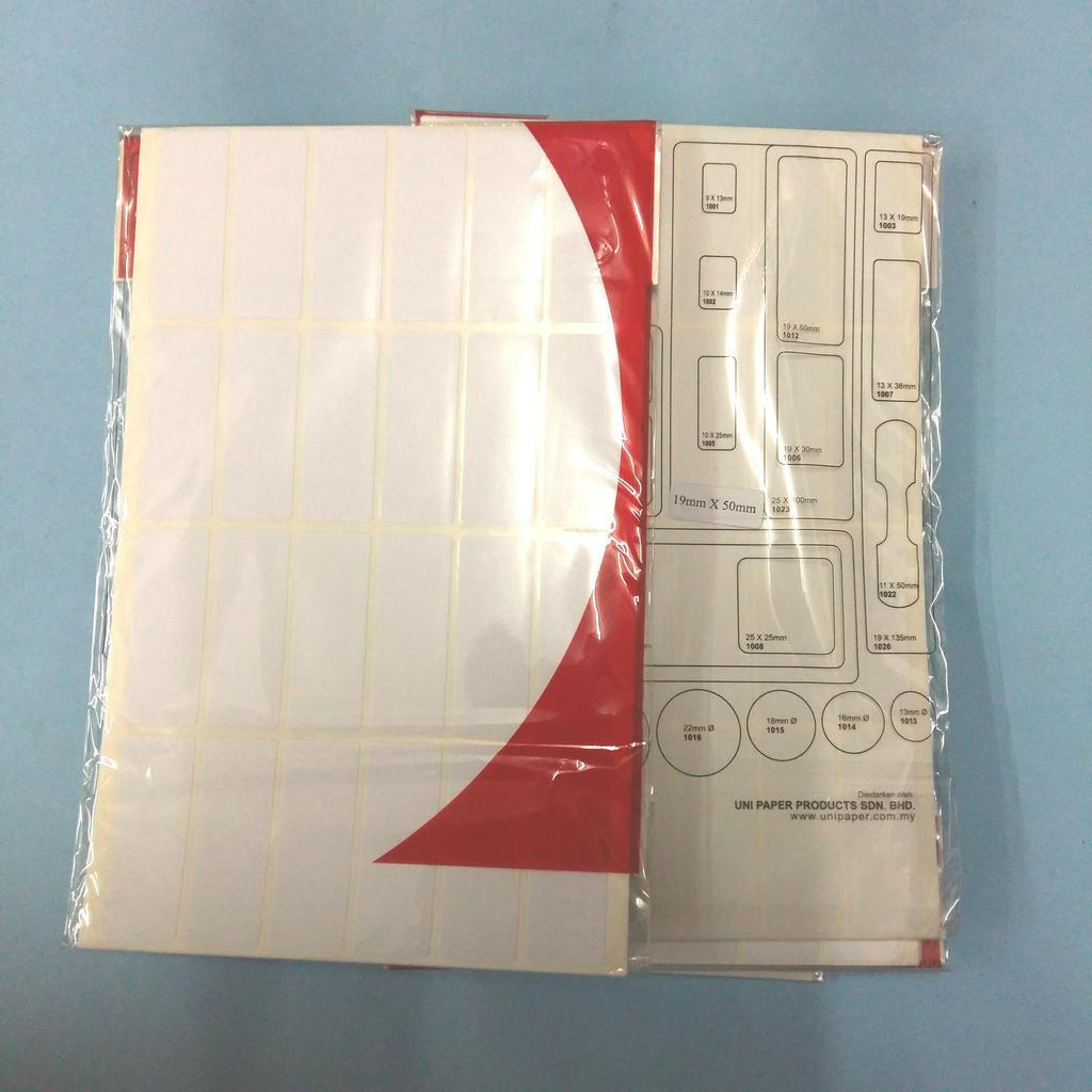 Rectangle Sticker Label 19mm x 50mm (White) | Shopee Malaysia