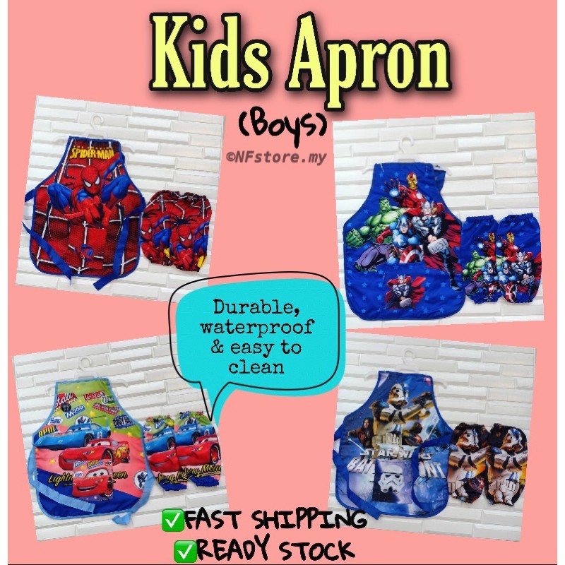 💟READY STOCK💟 New Design Boys' Kids Apron | Shopee Malaysia