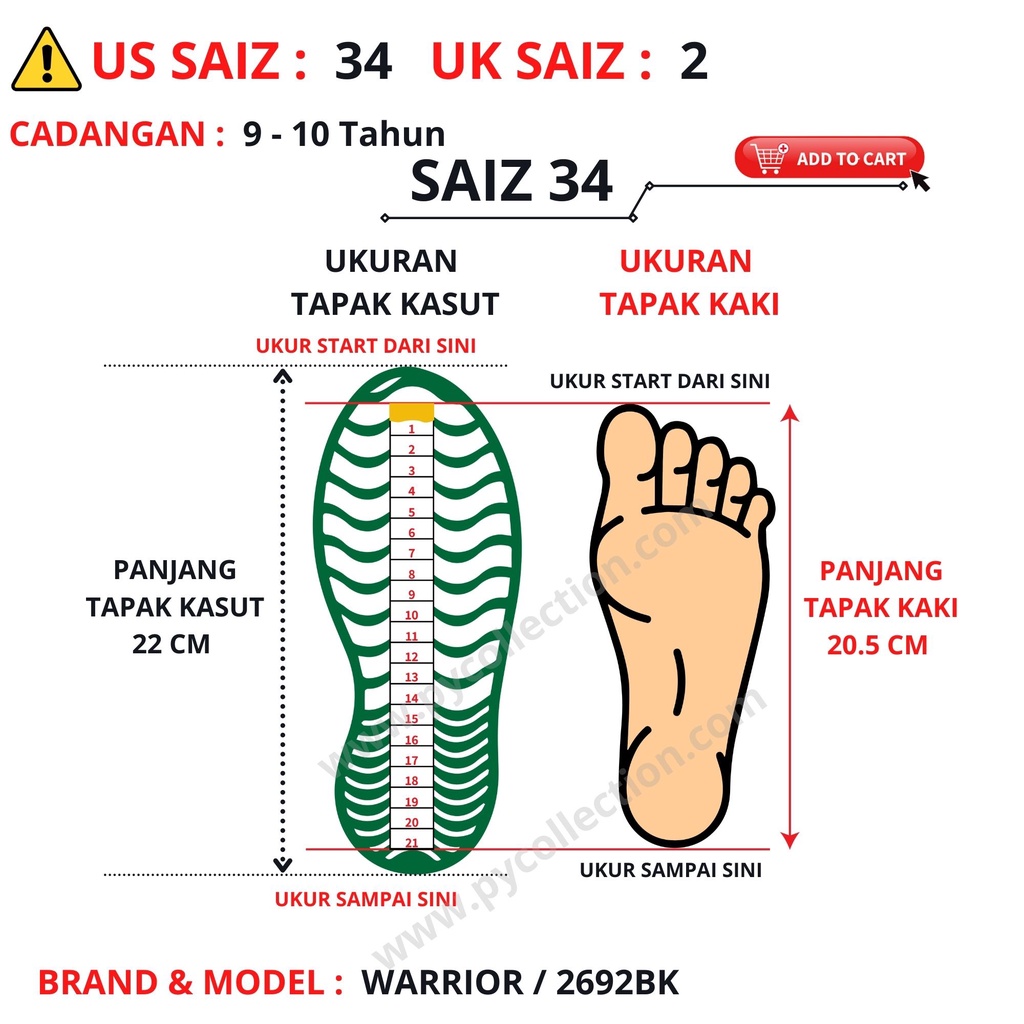 2692bk Kasut Sekolah Warrior 3 Lekat Black Shoe 3 Lekat Shopee