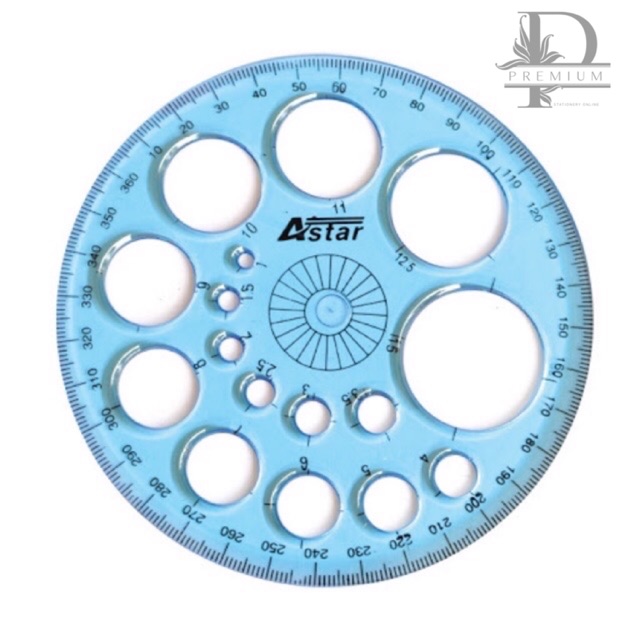 Astar 360 Degree Rounded Ruler with Hole / 360’ Protractor | Shopee ...