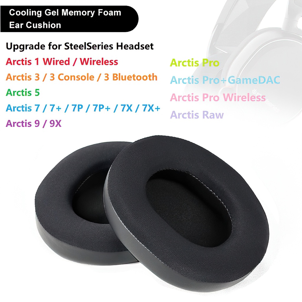 Coussinets D'oreille De Remplacement Pour Casque SteelSeries Arctis 3/5/7 – Noir, Gaze Et Mousse – Confort Et Isolation
