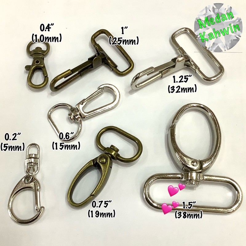 #BJ006415K Cangkuk Logam Tali Beg 1.5” Buckle Swivel Snap Hook Tape ...