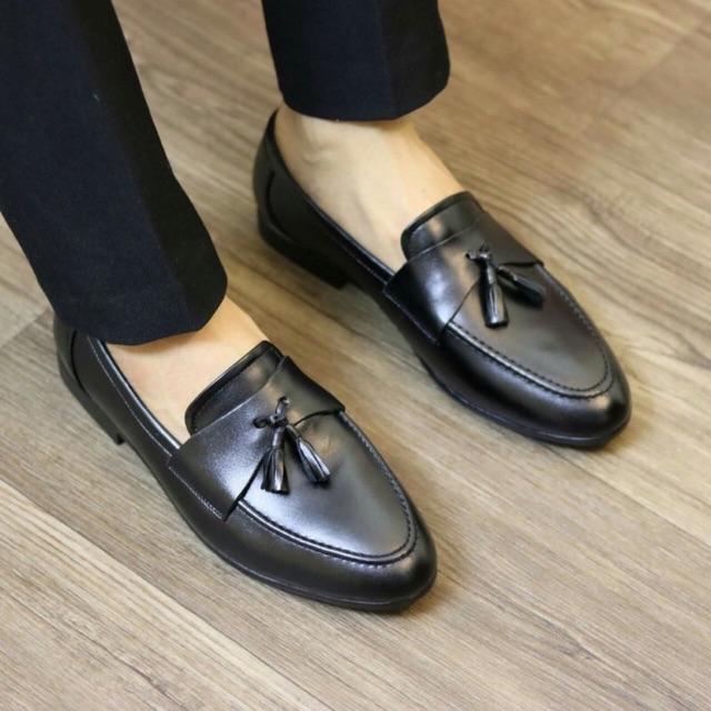 New Men'S Matte Leather Loafers (New Bell Slip-Ons) | Shopee Malaysia