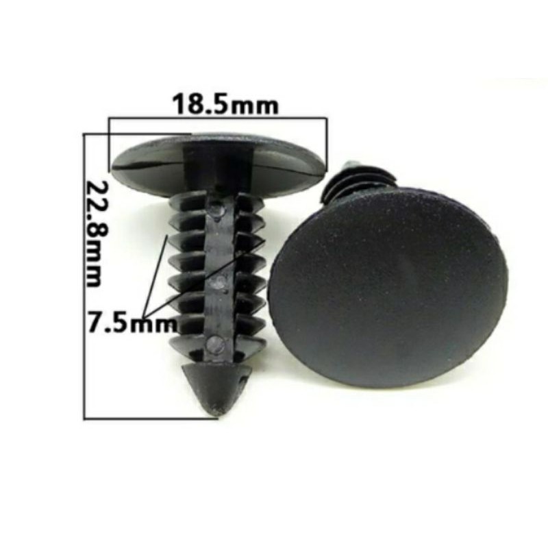 10pcs Klip Kereta Car Fastener Clip Bumper 7.5mm Saga Exora Persona ...