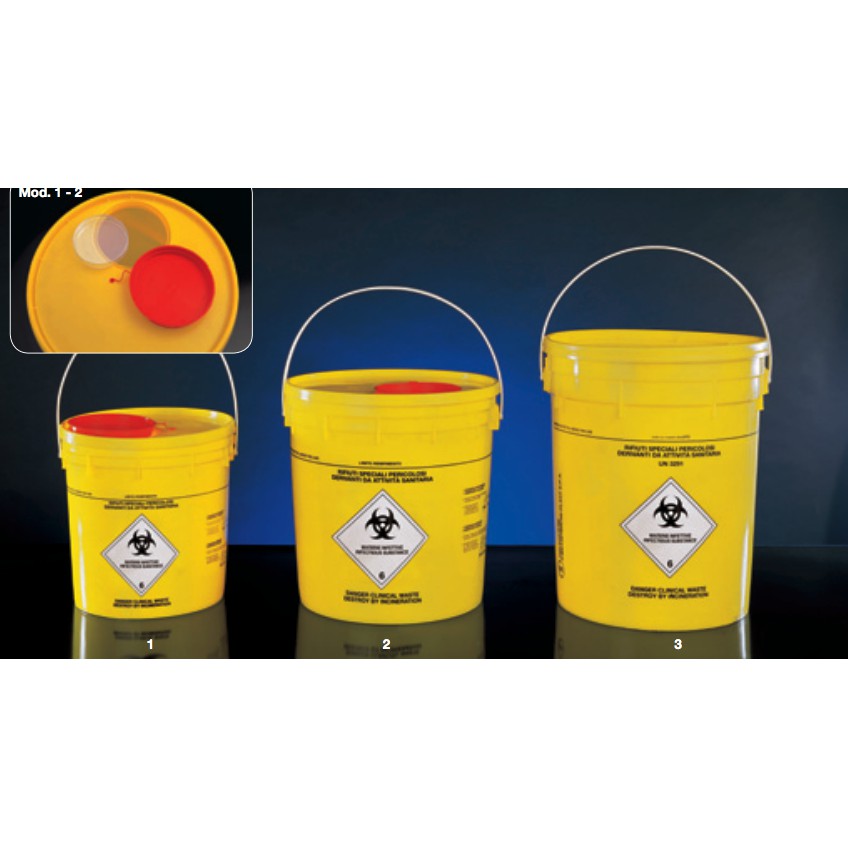 Sharp safety container, 11L, 226mm x 255mm (Dia x H), Deltalab 240011 ...