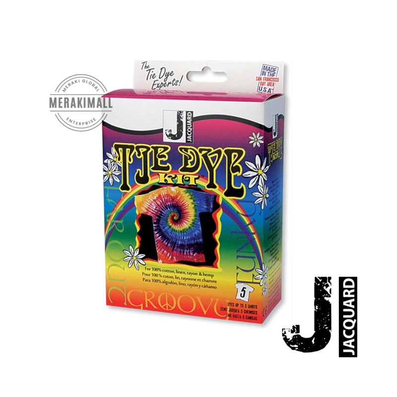 Jacquard Tie Dye Kit Completo Per 5 Progetti, Colori Primari E Fissativo, Per Creare Magliette Psichedeliche E Fantasiose