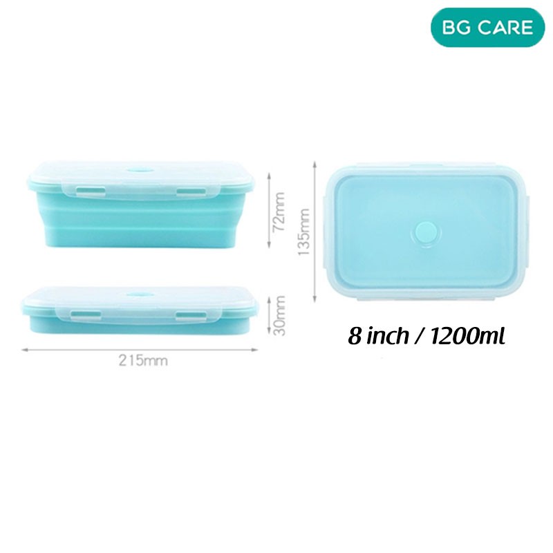 Silicone Collapsible Foldable Tupperware Container Food Grade Storage ...