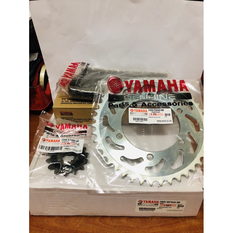 YAMAHA R25 SPROCKET SET 14T/43T + CHAIN 520 DID KIT SET | Shopee Malaysia