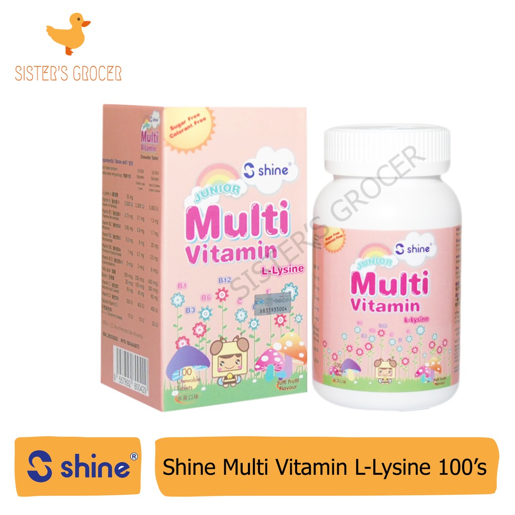 Shine Junior Multivitamin LLysine 100's Shopee Malaysia