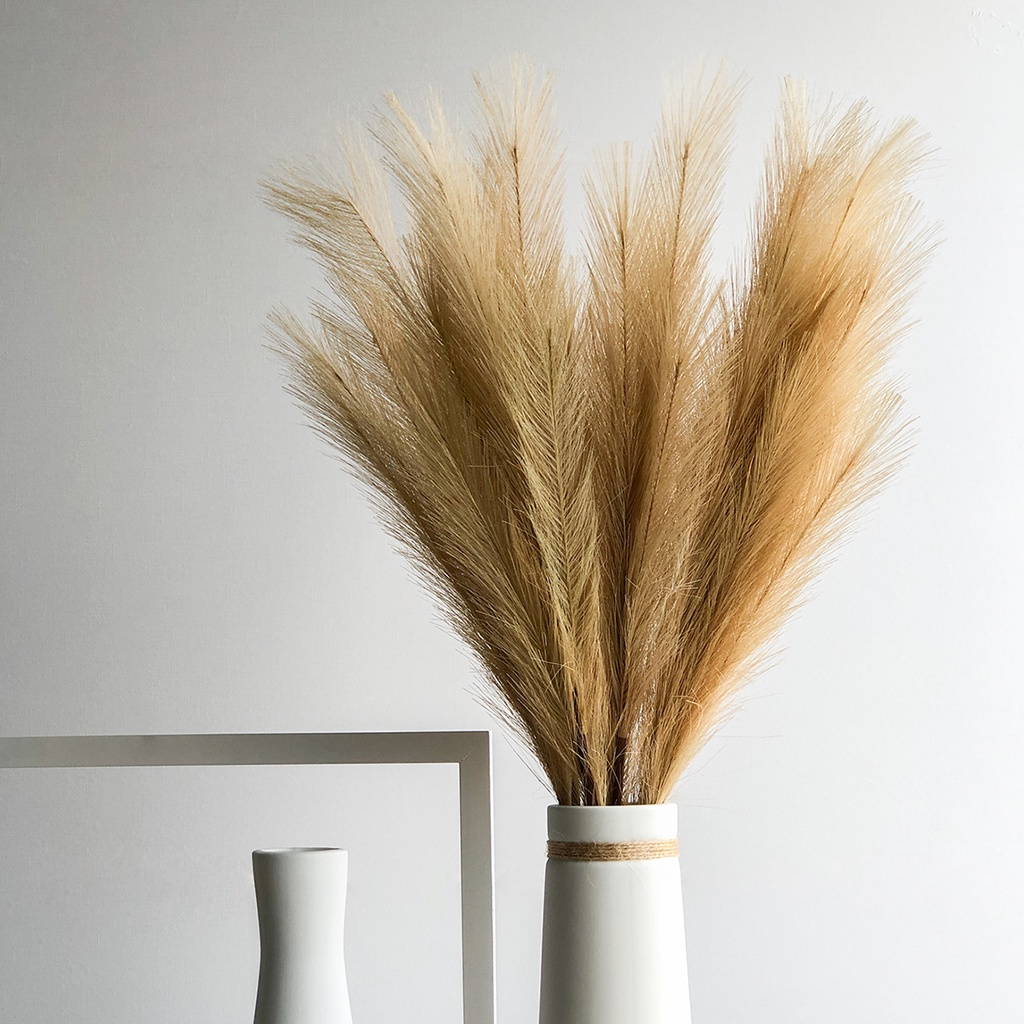 Artificial Reed Grass Green Plant Fake Flowers Leaves For Wedding Home ...