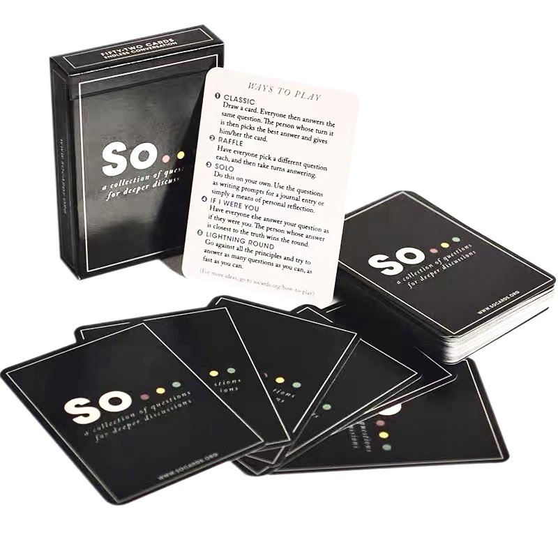 So Cards Deep Conversation Starters – Question Card Game for All ...