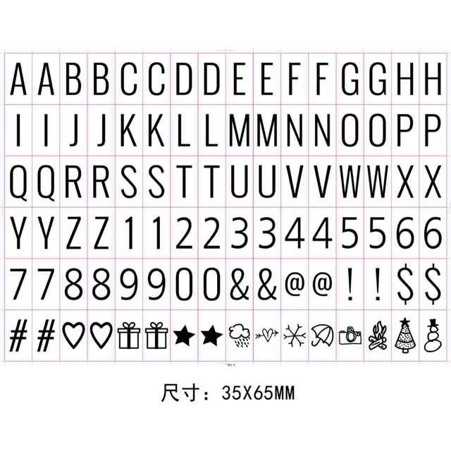 Letters & Numbers Symbols for A4 Cinema Letter Light Box | Shopee Malaysia