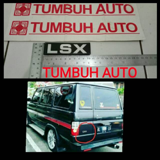 LSX Embossed Sticker Logo Emblem for all Kijang Grand Extra Super G STD ...