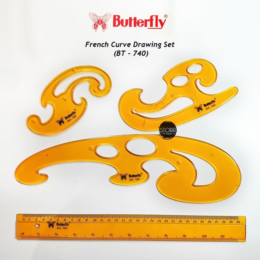 Butterfly Shirt Pattern Ruler BT-740 / Ruler Set | Shopee Malaysia