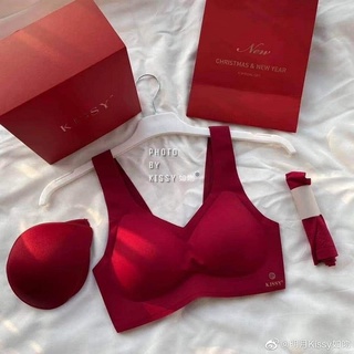 KISSY RUWEN BRAS 如吻正品红色限量版Genuine red limited Christmas red Seamless Bras  Pakaian Dalam