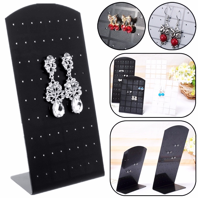 48/72 Holes Fashion Simple Plastic Earring Display Rack / Women Multi ...
