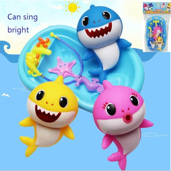 Bathtub With Baby Shark Family Bath Toy Set Washing Baby Toys Water ...