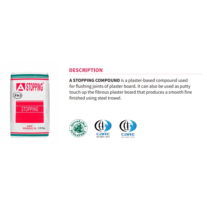 (1KG REPACK) STOPPING COMPOUND SIMEN PLASTER CEILING | Shopee Malaysia