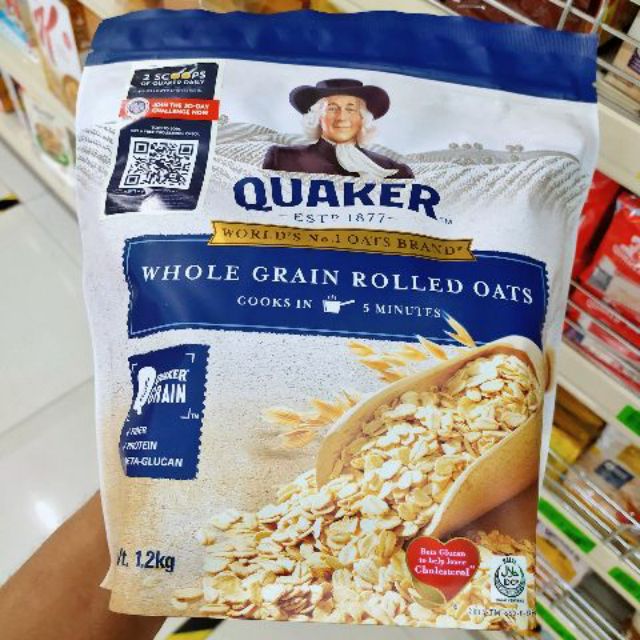 Quaker whole grain oats 1.2kg Shopee Malaysia