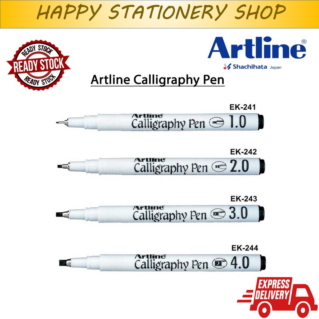 ARTLINE CALLIGRAPHY PEN EK244 BLACK 4.0MM