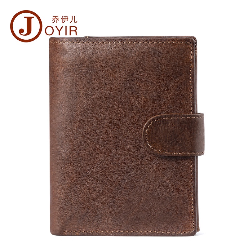 Genuine Leather Rfid Protection Wallets for Men Vintage Thin Short