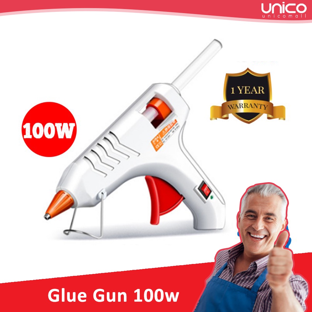 70W/100W Heavy Duty Hot Glue Gun with BuiltIn Metal Stand