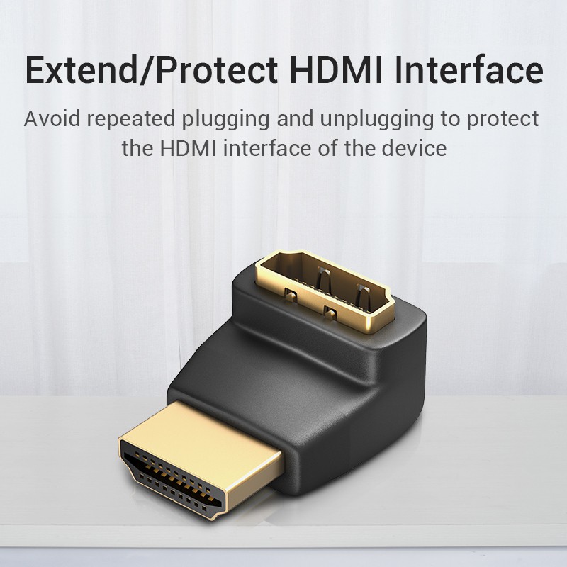 Vention HDMI 2.0 Adapter 90 Degree Right Angle HDMI Male to Female ...