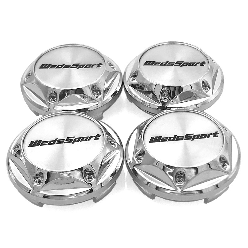 4x 68mm WedsSport Nabendeckel Felgendeckel Radkappen