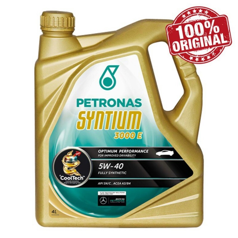 Petronas Syntium 3000 E 5W40 SN/CF Fully Synthetic Engine Oil (4L) For ...
