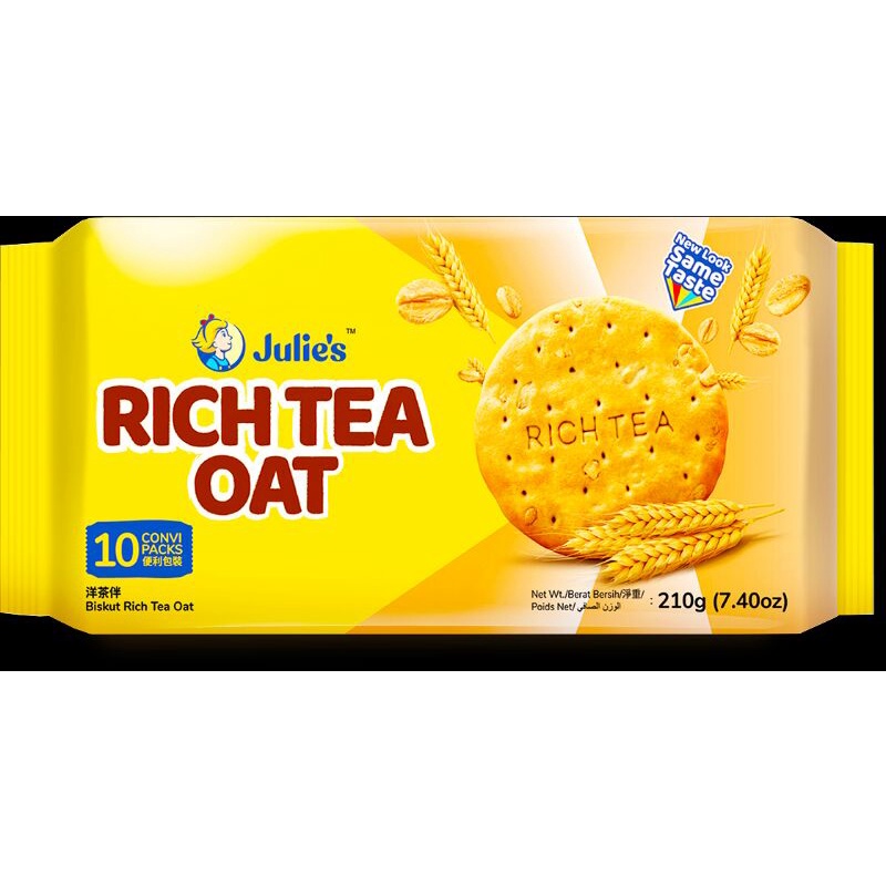 "Ready Stock" Julie's RichTea Oat Biscuit 210grams (EXP03/25