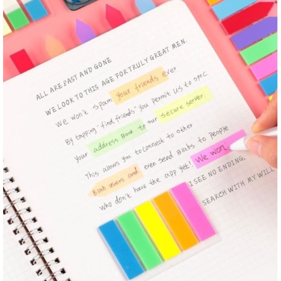 Label sticky note Bookmark Tag Index Memo Pad 5 Colour / 100sheets PE ...