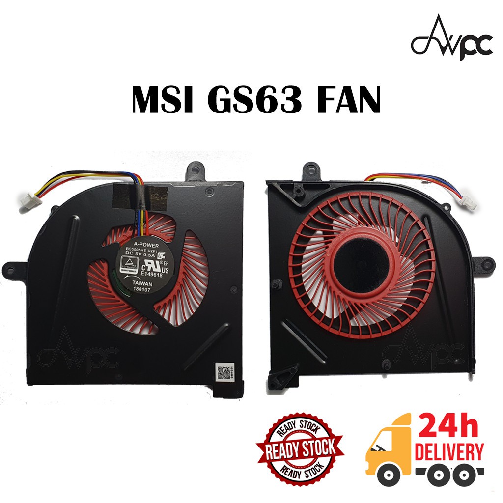 msi gs63 fan