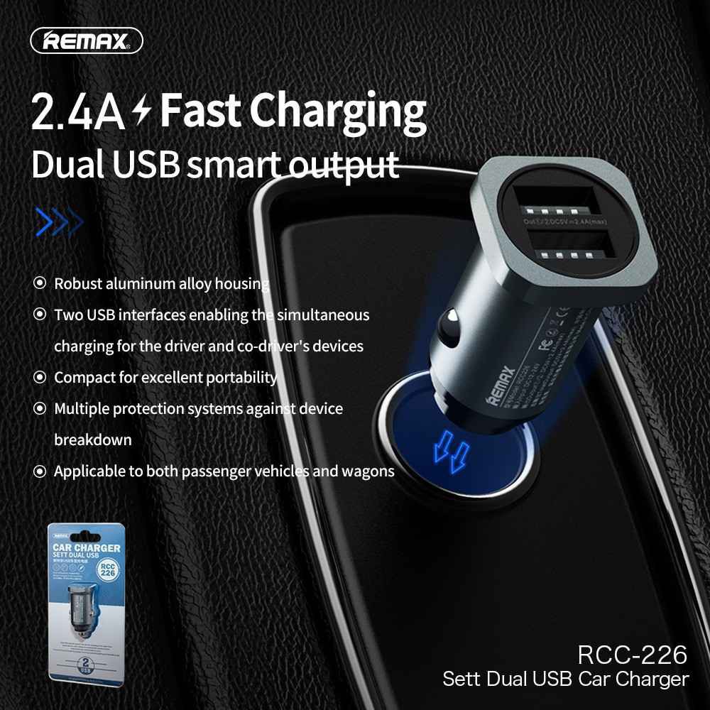 Anker Car Charger, 36W Metal Dual USB Car Charger Adapter, PowerDrive III  2-Port 36W Alloy