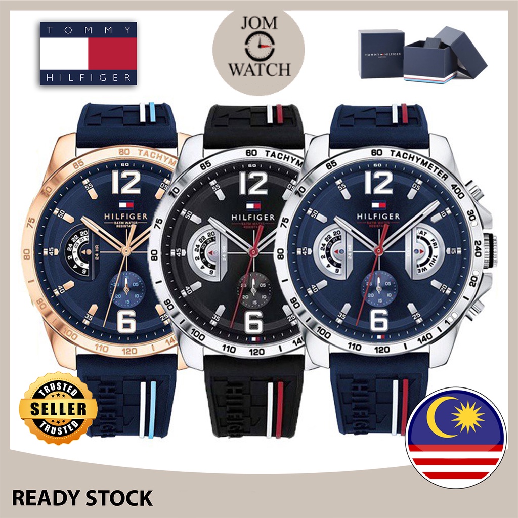 100 Original Ready Stock Tommy Hilfiger Decker Men s Analog