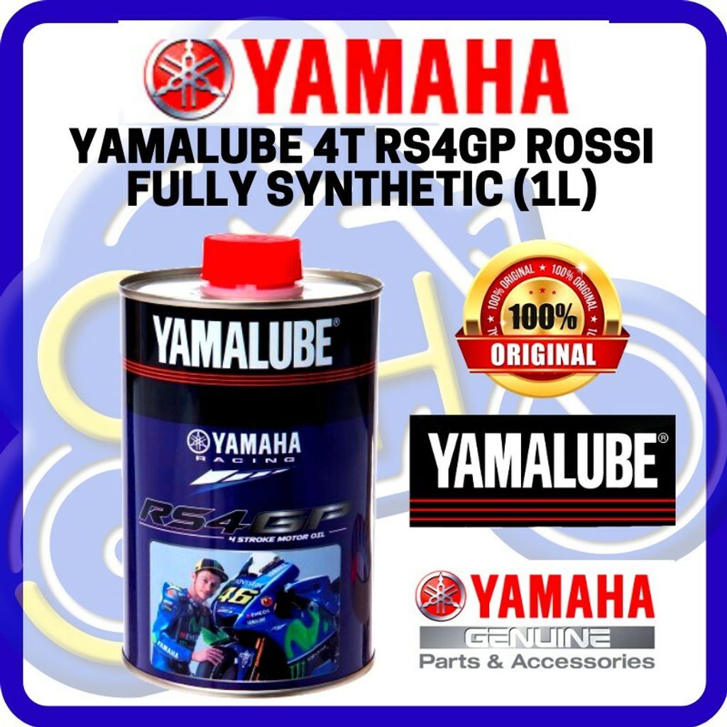 YAMALUBE 4T RS4GP FULLY SYNTHETIC 10W-40 10W 40 RS4GP ORIGINAL 1 LITRE ...